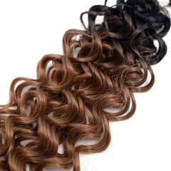 Paquet de mèches en fibre chimique pour cheveux bouclés gradient
