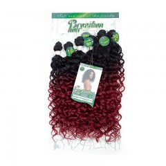 Paquet de mèches en fibre chimique pour cheveux bouclés gradient