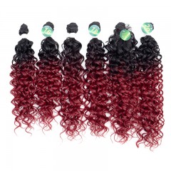 Paquet de mèches en fibre chimique pour cheveux bouclés gradient