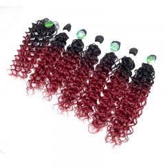 Paquet de mèches en fibre chimique pour cheveux bouclés gradient