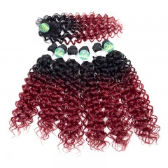 Paquet de mèches en fibre chimique pour cheveux bouclés gradient