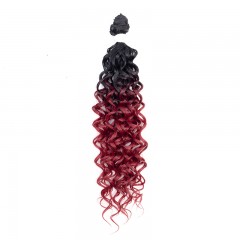 Paquet de mèches en fibre chimique pour cheveux bouclés gradient
