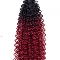 Mèches humaines avec cheveux bouclés de couleur gradient