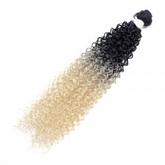 Mèches humaines avec cheveux bouclés deux tons