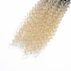 Mèches humaines avec cheveux bouclés deux tons