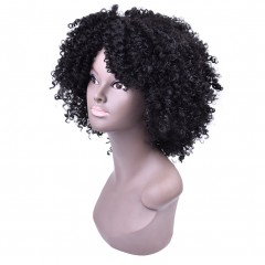 perruque en fibre synthétique bouclés