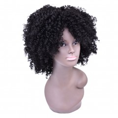 perruque en fibre synthétique bouclés