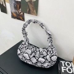 Sac à main plissé à motif léopard pour femme