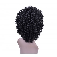 Perruque bouclée en fibres synthétiques