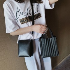 Sac à main pour femme à rayures simples
