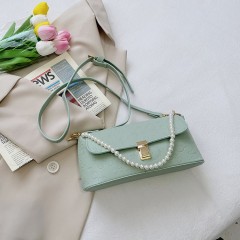 petit Sac à main de luxe et bandoulière pour femme avec perles en relief