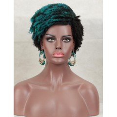 Perruque en fibre synthétique bouclés et afro