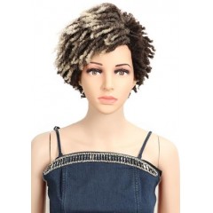 Perruque en fibre synthétique bouclés et afro