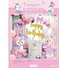 Ballons joyeux anniversaire Ballon en papier d'aluminium Série rose