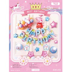 Ballons joyeux anniversaire Ballon en papier d'aluminium Série rose