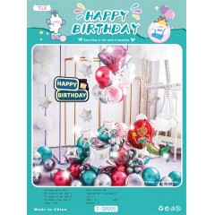 Ballons joyeux d'anniversaire en Feuille d’aluminium avec  dessin animé