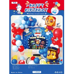 Ballon joyeux anniversaire en aluminium série bleu