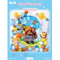 Ballon décoration happy birthday animaux aquatiquespour enfants