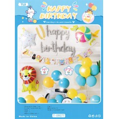 Ballon décoration happy birthday animaux aquatiquespour enfants