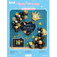 Ballon décoration happy birthday et love party