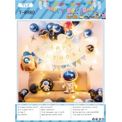 Ballon de fête d'anniversaire Plastique et aluminium avec  motif dessin animé