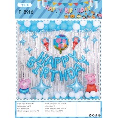 Ballon de fête d'anniversaire Plastique et aluminium avec  motif dessin animé