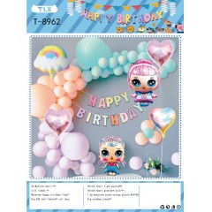 Ballon de fête d'anniversaire Plastique et aluminium avec  motif dessin animé