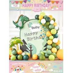Ballon joyeux anniversaire en aluminium et caoutchouc avec  motif dessin animé