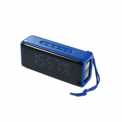 Haut-parleur Bluetooth portable à horloge lumineuse et numérique et réveil