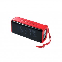 Haut-parleur Bluetooth portable à horloge lumineuse et numérique et réveil