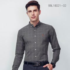 Chemise à carreaux manches longues pour hommes