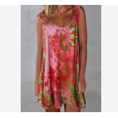 Robe courte décontractée à bretelle large