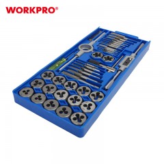 Coffret expert tarauds filières 40 pièces métrique en acier allié