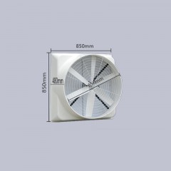 Ventilateur d'extraction d'air 6 lames rotatives FRP