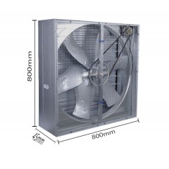 Ventilateur d'extraction à double sens 6 pales de rotor