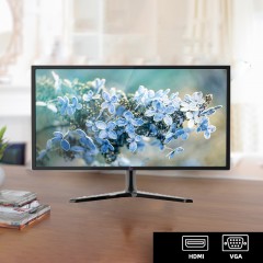 Moniteur de sécurité LCD 2K 18,5'' audio intégré