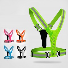 Gilet de sécurité à réflexion avec lumière LED