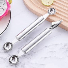 Cuillère à pomme parisienne/ Ustensile de sculpture culinaire en acier inoxydable