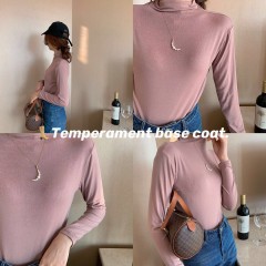T-shirt manches longues Col roulé pour femme