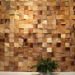 Mosaïque en bois massif pour collage mural