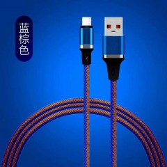 Cable de données à revêtement en alliage d'aluminium bicolore 2.4A
