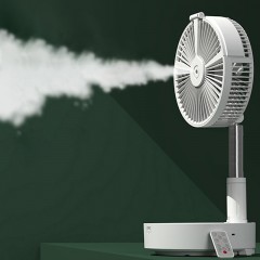 Ventilateur rétractable pliant humidificateur d'air spray à batterie rechargeable intégrée