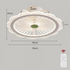 Ventilateur de plafond à lumière LED tricolore