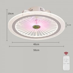 Ventilateur de plafond à lumière LED tricolore