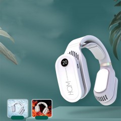 Mini Ventilateur de cou climatiseur de coup rafraichisseur et chauffage à affichage LED rechargeable