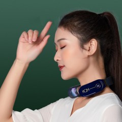 Mini Ventilateur de cou climatiseur de coup rafraichisseur et chauffage à affichage LED rechargeable
