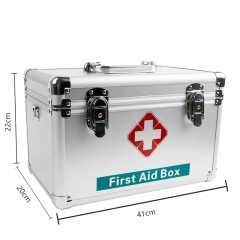 Boîte  de premiers soins double couche en alliage d'aluminium