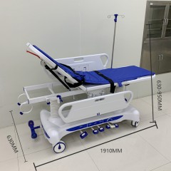Transporteur de patients médicaux Hydraulique en acier inoxydable