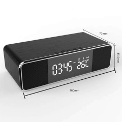Haut-parleur Bluetooth avec écran, thermomètre et réveil
