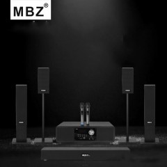 Ensemble audio Bluetooth Basse lourde avec boîte en bois